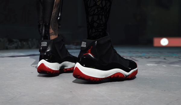 《赛博朋克2077》男V专属乔丹11代战靴MOD