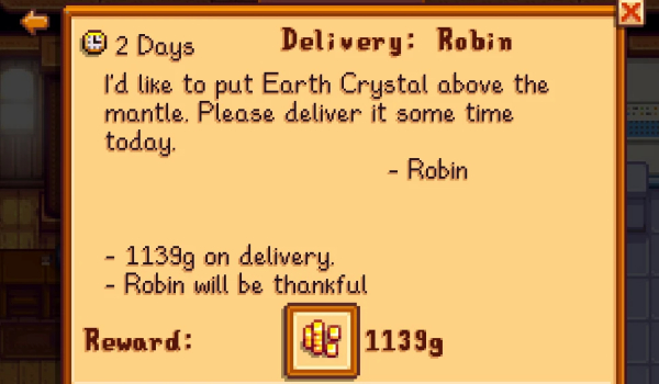 《星露谷物语》优化任务奖励MOD