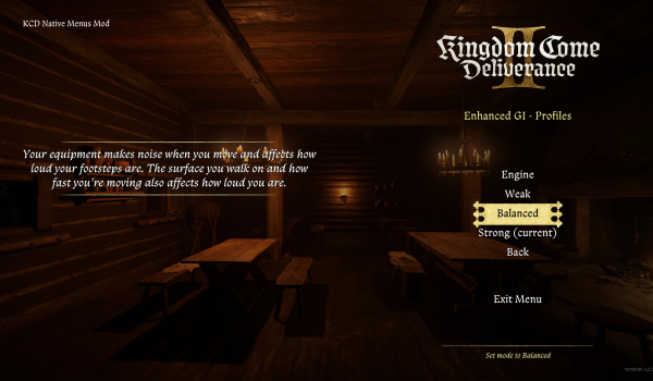 《天国：拯救2》增强全局光照与照明原生菜单MOD