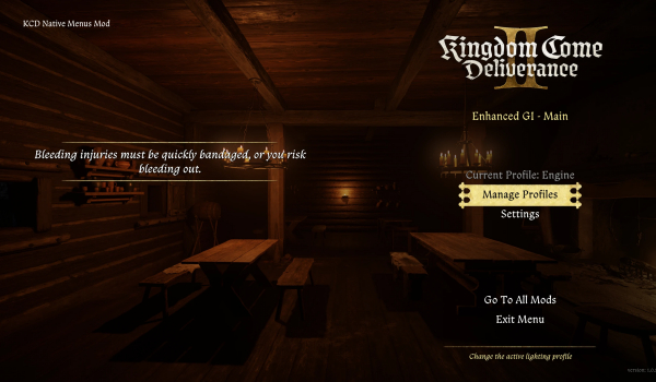 《天国：拯救2》增强全局光照与照明原生菜单MOD