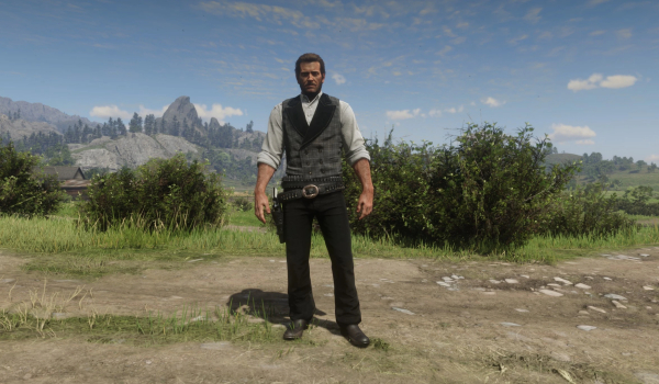 《荒野大镖客2》黑色牧场长裤MOD