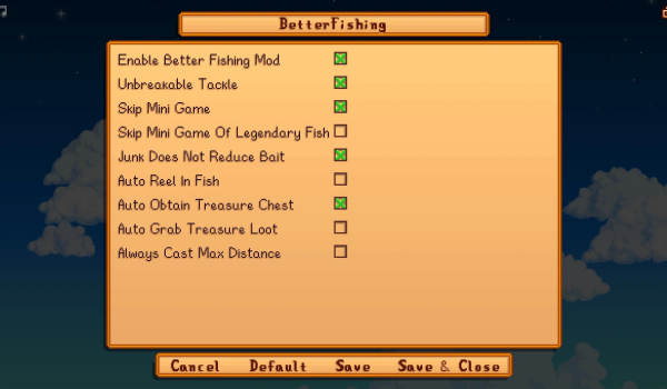 《星露谷物语》更好的钓鱼MOD