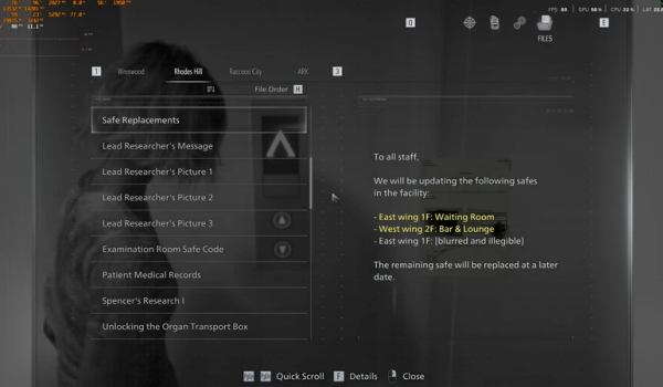 《生化危機(jī) 安魂曲》一周目瘋?cè)嗽弘y度存檔文件