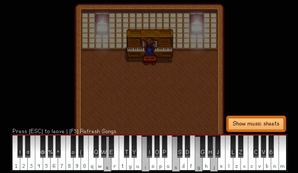 《星露谷物語》可彈奏鋼琴MOD