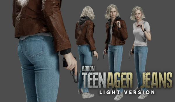 《生化危机 安魂曲》格蕾丝青少年牛仔裤MOD