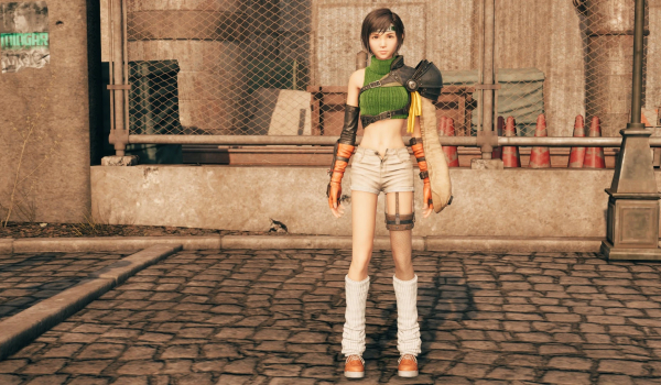 《最终幻想7：重制版》尤菲使用重生版头部MOD