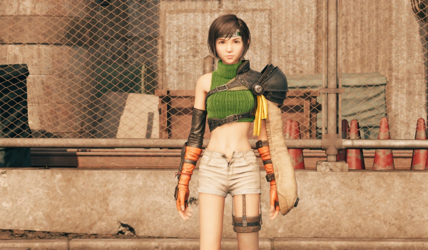 《最终幻想7：重制版》尤菲使用重生版头部MOD