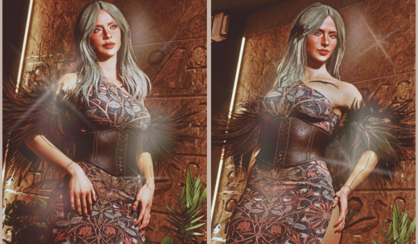 《赛博朋克2077》阿克塞莉丝单肩连衣裙与束腰MOD