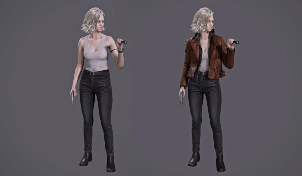 《生化危机 安魂曲》格蕾丝新背心与牛仔裤套装MOD