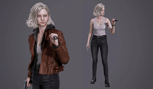《生化危机 安魂曲》格蕾丝新背心与牛仔裤套装MOD