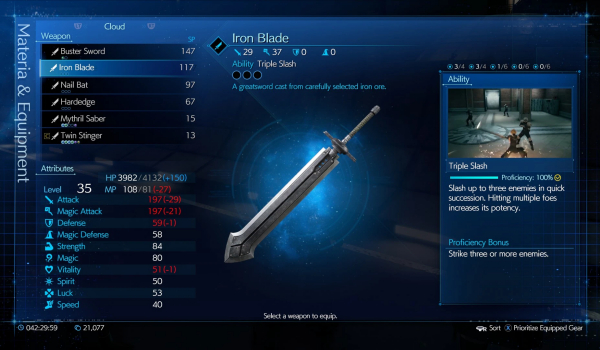 《最终幻想7：重制版》始终选择武器幻化MOD