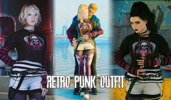 《赛博朋克2077》复古朋克服MOD