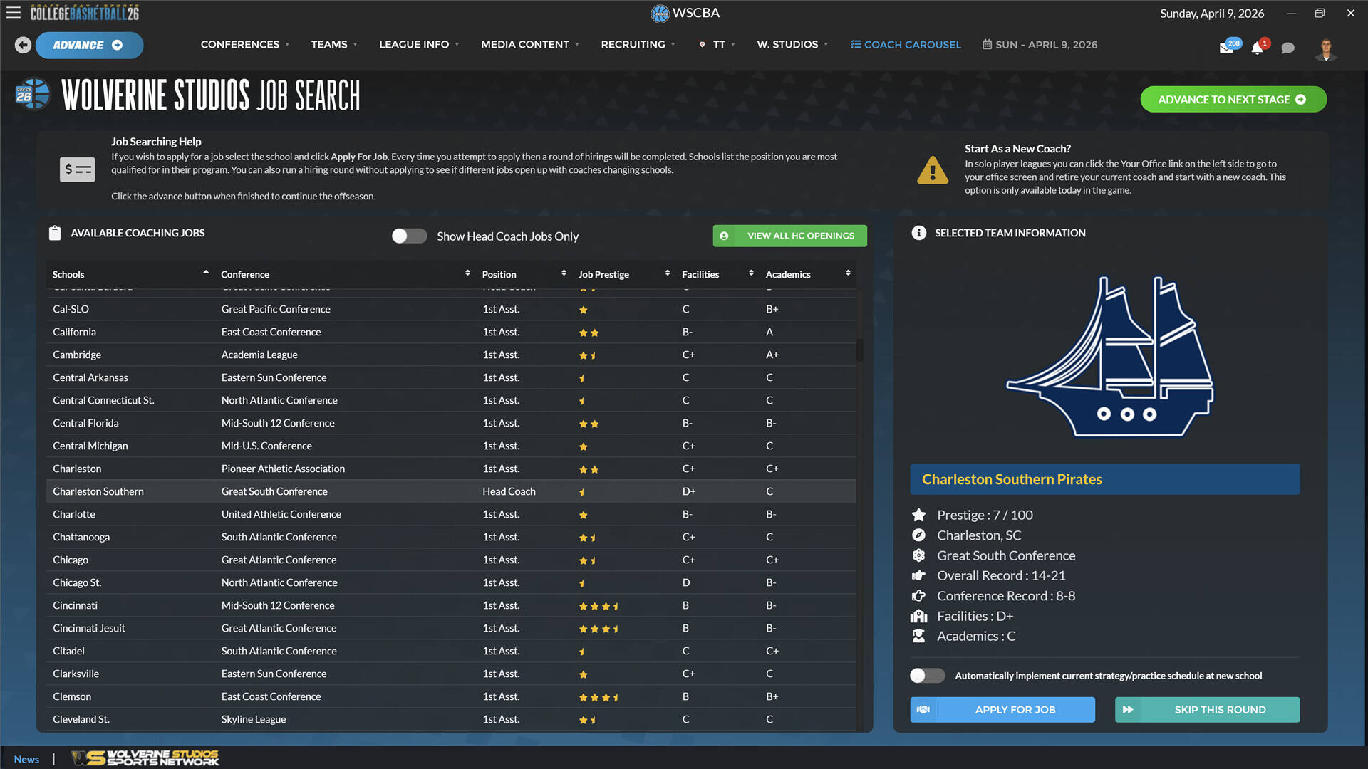 选秀日体育：大学篮球2026截图