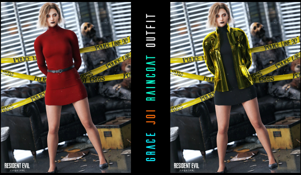 《生化危机 安魂曲》格蕾丝Joi雨衣套装MOD