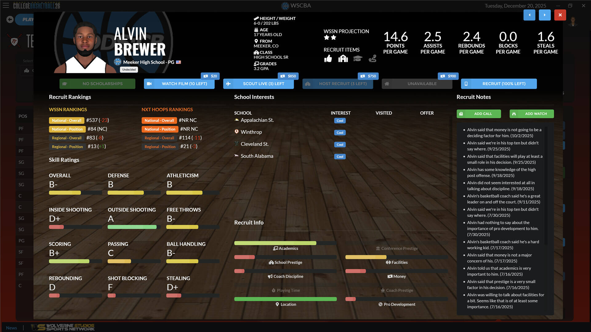 选秀日体育：大学篮球2026截图