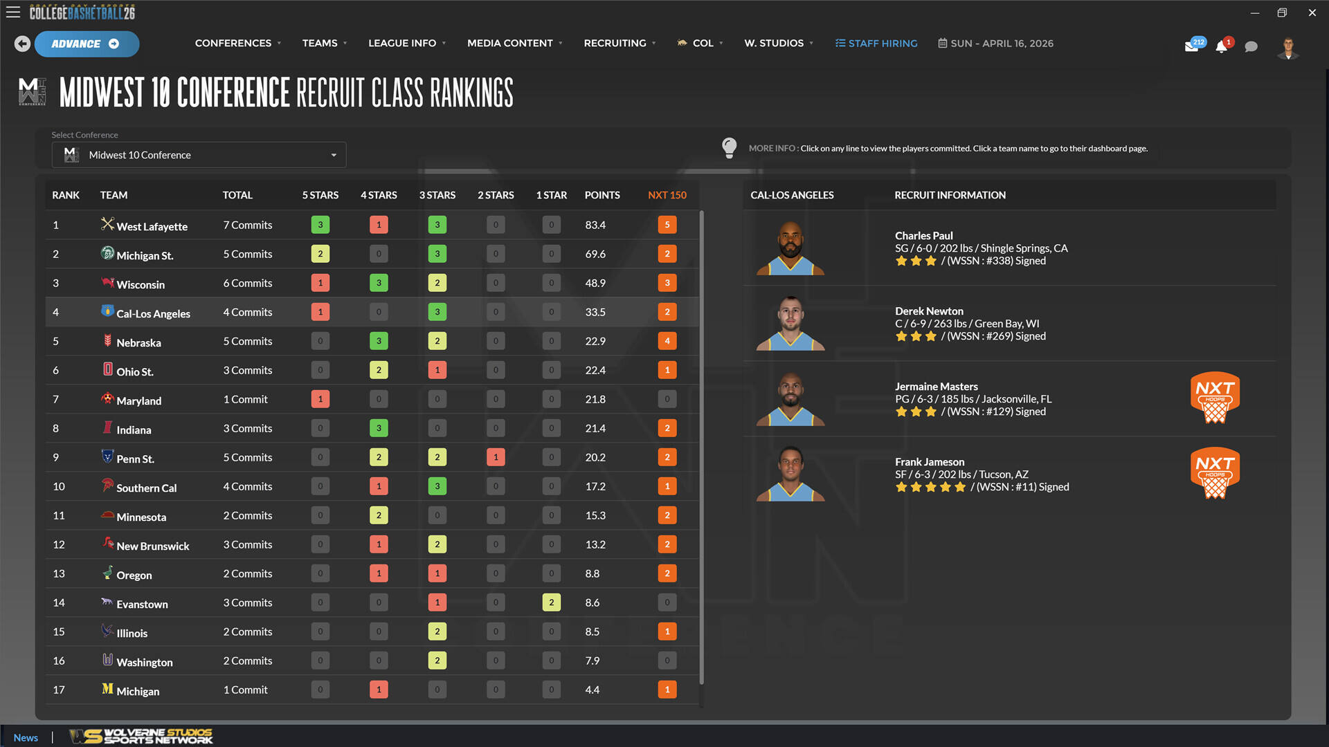 选秀日体育：大学篮球2026截图