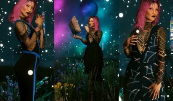 《赛博朋克2077》中长款连衣裙MOD