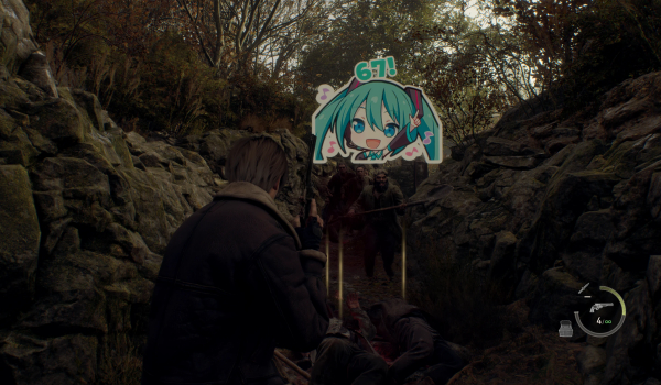 《生化危机4：重制版》初音未来脑内循环爆头特效包MOD