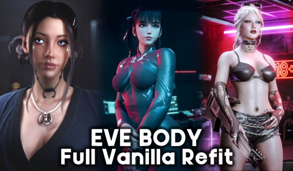 《赛博朋克2077》EVE身体模型完整原版服装重制版MOD