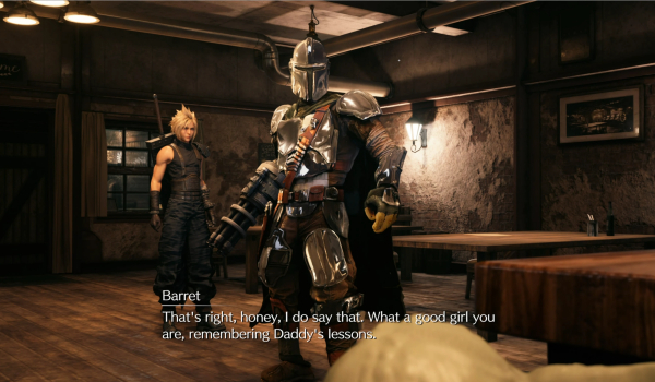 《最终幻想7:重制版》曼达洛人替换巴雷特MOD