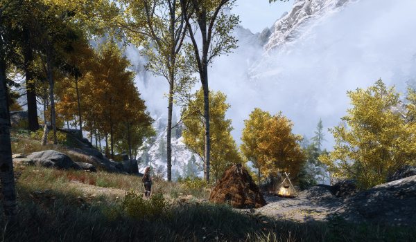 《上古卷轴5:天际重制版》多样化的猎人营地MOD