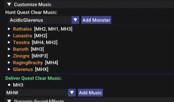 《怪物猎人世界》动态经典音效MOD