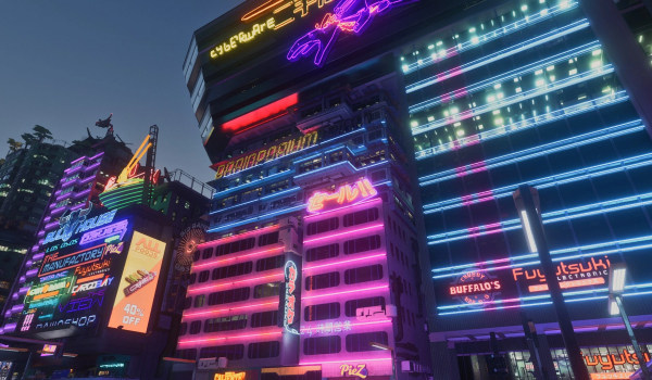 《赛博朋克2077》沃森区霓虹街景MOD