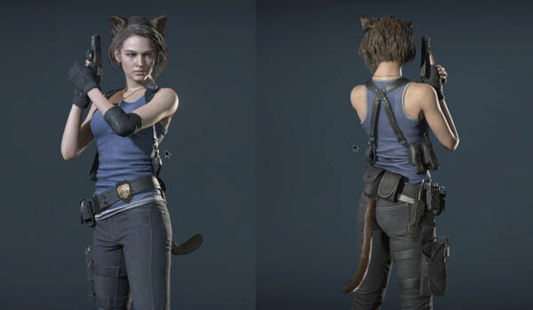 《生化危机3:重制版》吉尔的猫耳与尾巴MOD