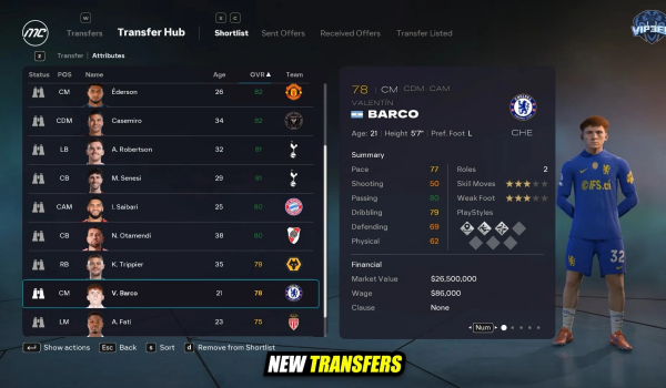 《EA Sports FC 26》生涯模式大修补丁