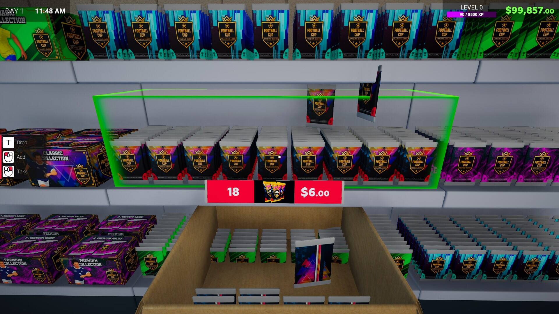 球星卡牌店模拟器截图