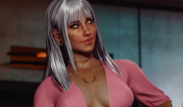 《赛博朋克2077》周末系带上衣套装AXL服装MOD