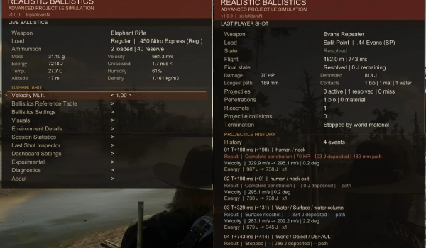 《荒野大镖客2》真实弹道进阶射弹物理MOD