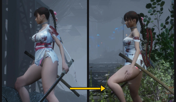 《轮回之兽》艾玛2和服变体与膝盖修复MOD