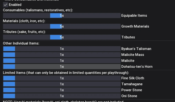 《鬼武者 剑之道》更多消耗品与材料MOD