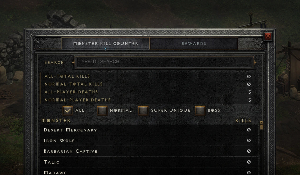 《暗黑破坏神2重制版》怪物击杀计数MOD