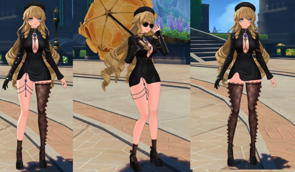 《原神》娜维娅暮光黑皮肤MOD