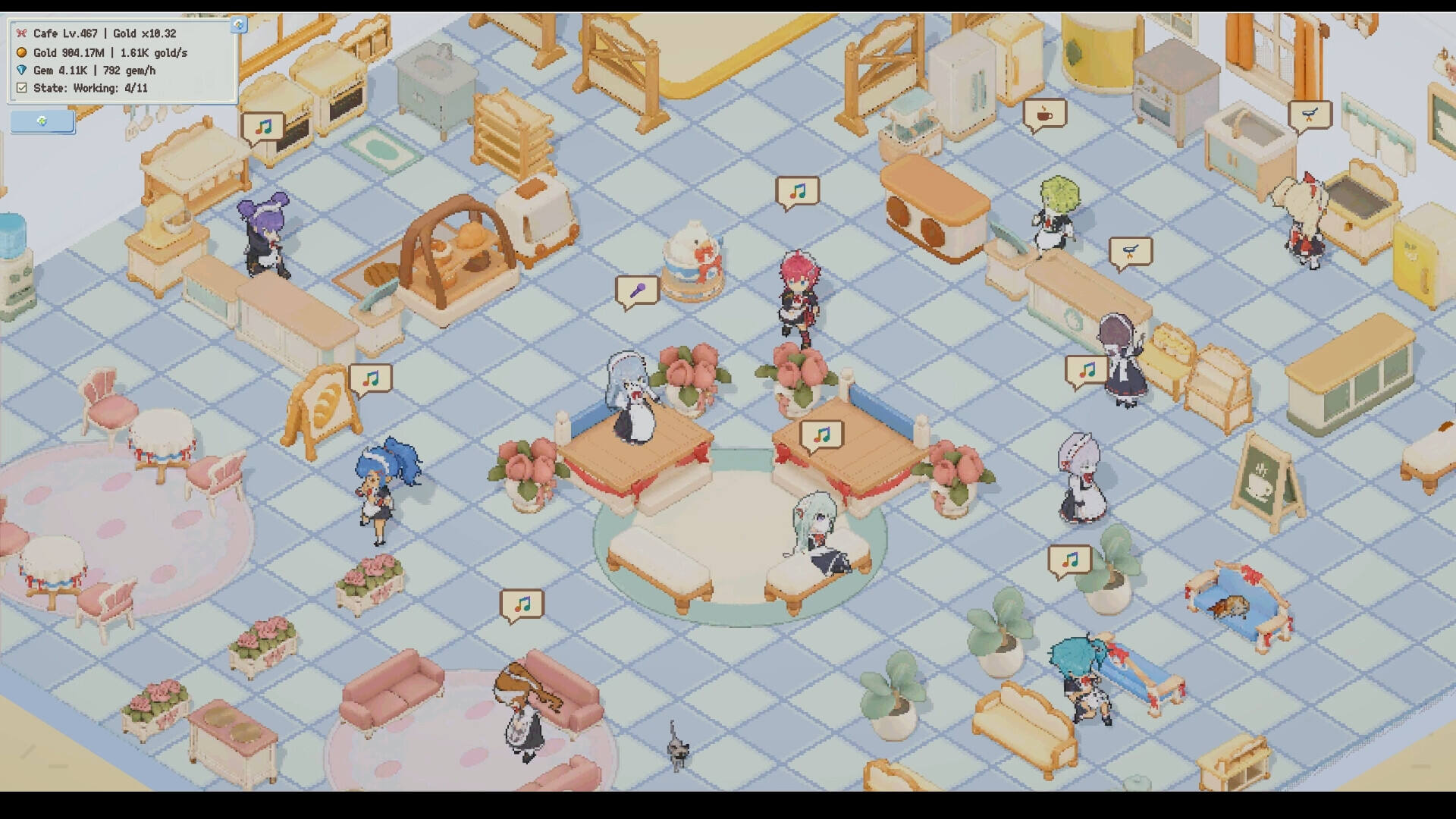 放置像素女仆壁纸