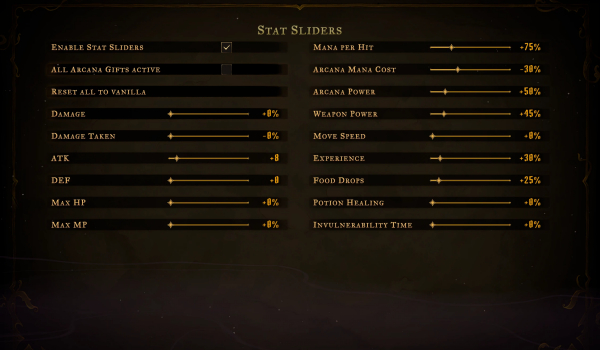 《恶魔城：贝尔蒙特的诅咒》属性滑块与Arcana礼物MOD